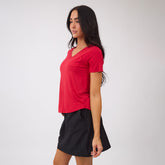 Basic V Neck Tee, Red