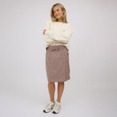 The Away Skirt, Toffee Gingham