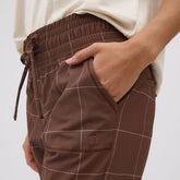 Destination Joggers, Brown/Cream Windowpane