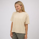 Perfect Oversized Ribbed Tee, Cream
