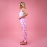 Disney Audrey Wide Leg Pants, Pink Check