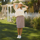 The Away Skirt, Toffee Gingham