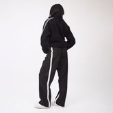 Solitude Fleece Oxford, Black Dot