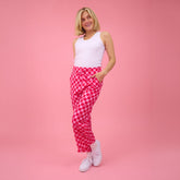 Disney Audrey Wide Leg Pants, Magenta Check