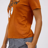 Boyfriend Tee, Burnt Orange Boo Crew