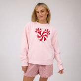 Disney Mickey Mouse Peppermint Crew Sweatshirt, Pink