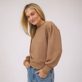 Serena Ribbed Top, Mocha