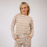 Striped Basic Long Sleeve, Mauve