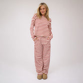 Crimson Striped Sweater