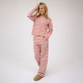 Crimson Striped Sweater