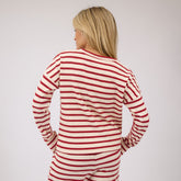 Crimson Striped Sweater