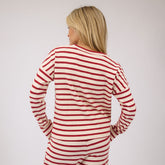 Crimson Striped Sweater