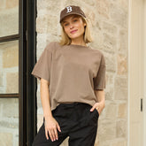 Perfect Oversized Cotton Tee, Brown