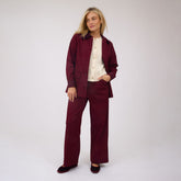 Button Trouser, Burgundy