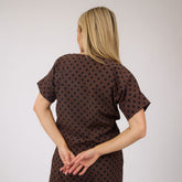 Boss Tee, Black/Brown Polka Dot