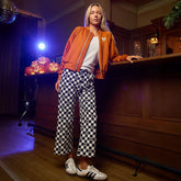 Disney Audrey Wide Leg Pants, Mickey Check