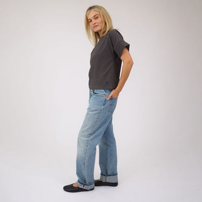 Boss Tee, Olive Gingham