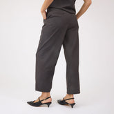 Audrey Mid Rise Wide Leg Pants, Olive Gingham