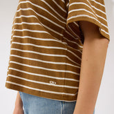 Perfect Oversized Tee, Brown Stripe