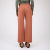 Audrey Wide Leg Pants, Pumpkin Gingham