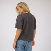 Perfect Oversized Cotton Tee, Charcoal
