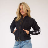 Track Bomber, Black and White Stripe