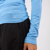 Tessa Long Sleeve, Bright Blue Rib