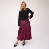 Vienna Bubble Skirt, Burgundy Gingham