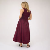 Vienna Bubble Dress, Burgundy Gingham