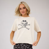 Perfect Bow Skull Tee, Natural