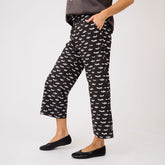 Spooky Audrey Mid Rise Wide Leg Pants, Bats