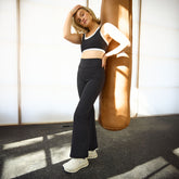 Studio Wide Leg Leggings, Black