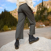 Audrey Wide Leg Pants, Olive Gingham