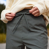 Audrey Wide Leg Pants, Olive Gingham