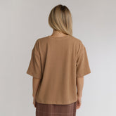 Perfect Oversized Ribbed Tee, Mocha
