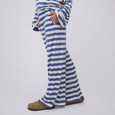 Slip On Jersey Trouser, Royal/White Stripe