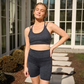 Double Exhale Bra, Charcoal