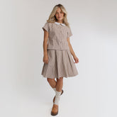 The Wendy Top, Brown Stripe