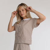 The Wendy Top, Brown Stripe