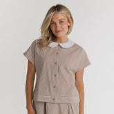 The Wendy Top, Brown Stripe