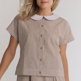The Wendy Top, Brown Stripe