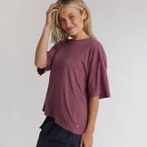 Perfect Oversized Bamboo Tee, Plum