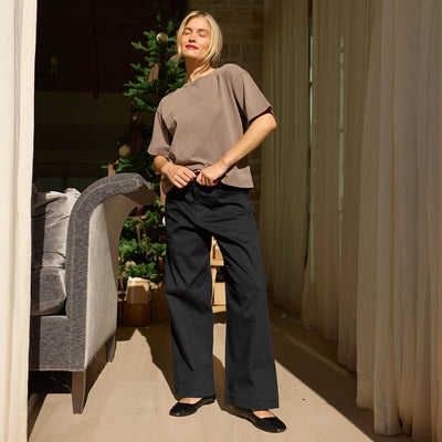 Perfect Oversized Cotton Tee, Brown