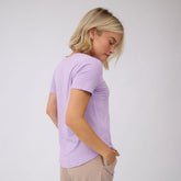 Basic V Neck Tee, Violet