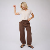 Basic V Neck Tee, Oatmeal