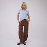 Drawcord Cargo Pants, Coffee