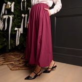 Vienna Bubble Skirt, Burgundy Gingham