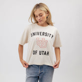 Utah Oversized Tee, Natural - University