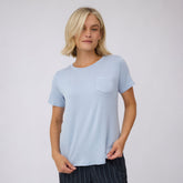 Basic Tee, Dusty Blue