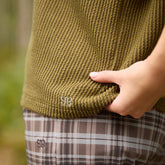 Perfect Oversized Ribbed Tee, Light Olive